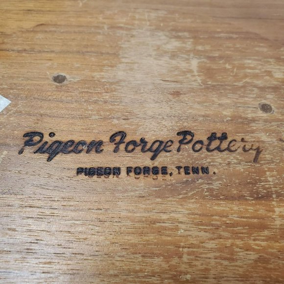 Pigeon Forge Pottery Tile Wood Tray, Vintage Mid Century, Wheat Sheaf, Signed TN - Picture 8 of 8